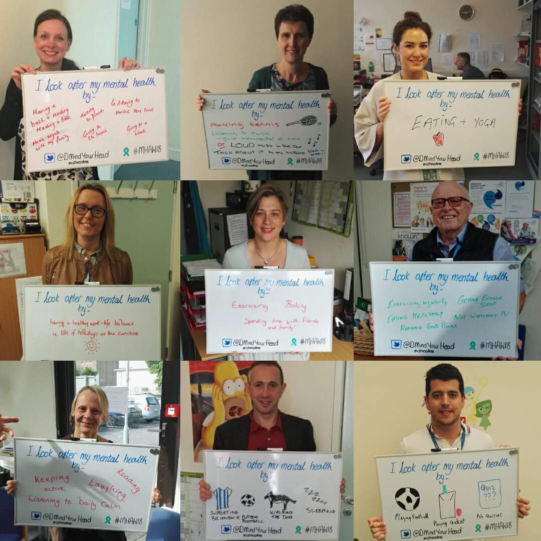 DorsetHealth's tweet photo. Our Bournemouth and Christchurch CAMHS (Child and Adolescent Mental Health Services) team have taken time during Mental Health Awareness Week to share how they deal with stress. Members of the public in Poole also shared how they cope with #istressless flowers. How do you do it? https://t.co/5gUg8XuP0F