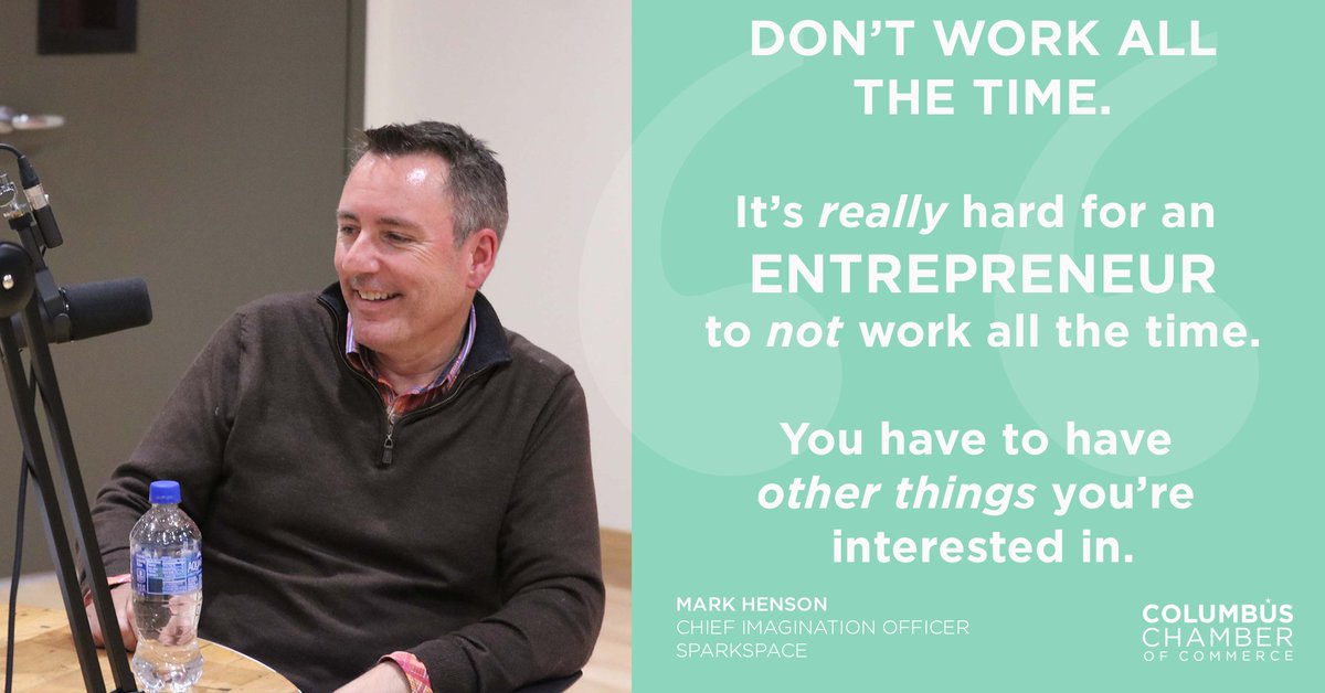 ColumbusChamber's tweet image. Start your weekend with some words of wisdom from Mark Henson, chief imagination officer of @sparkspace: bit.ly/2qNDz4C