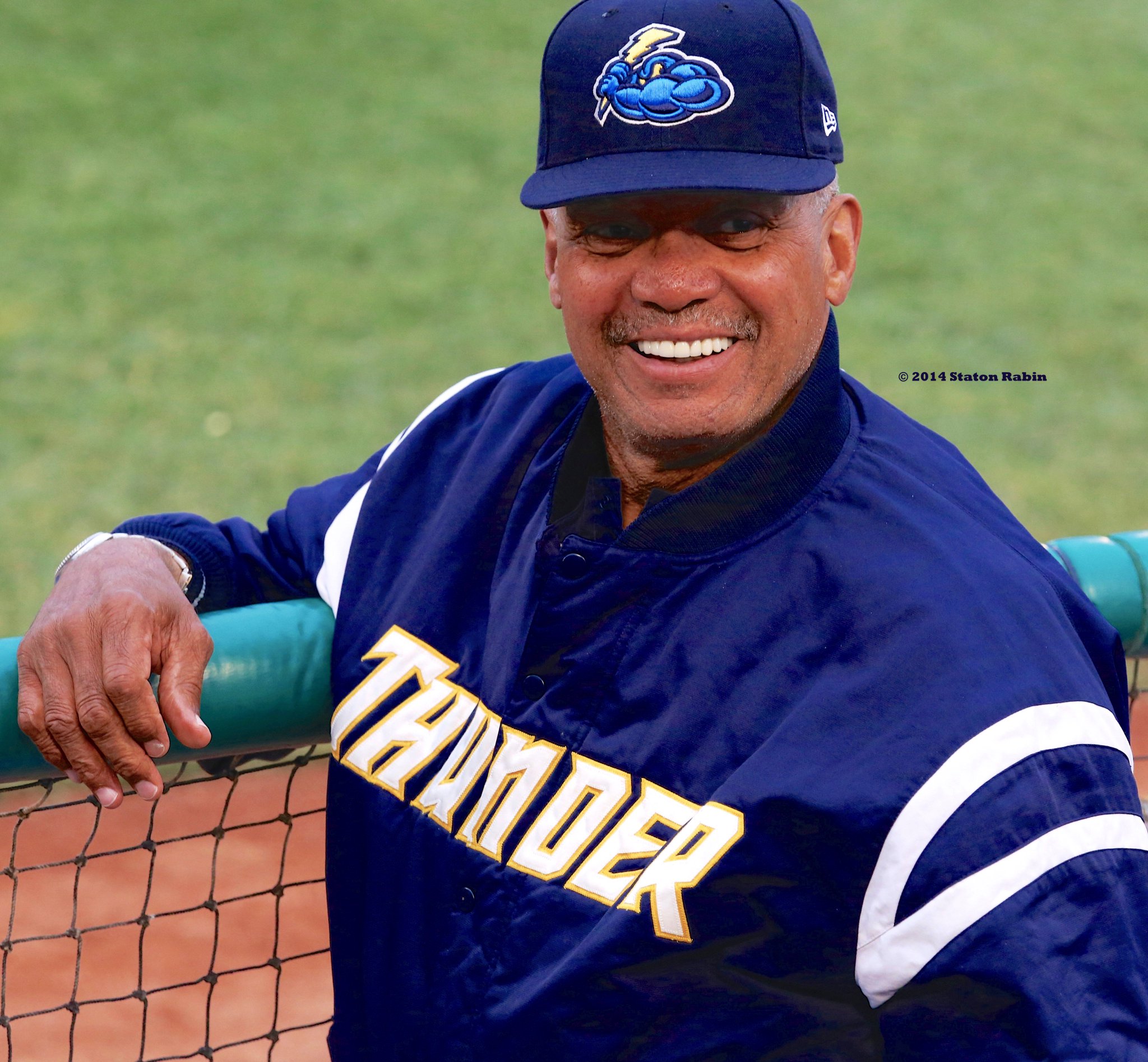 Happy Birthday to Reggie Jackson seen here in the Trenton Thunder dugout in 2014. 