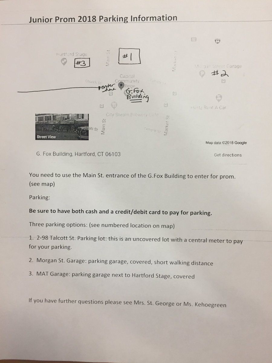 Bacon2019's tweet photo. Parking information for Prom tomorrow! https://t.co/RvV3oodfxh