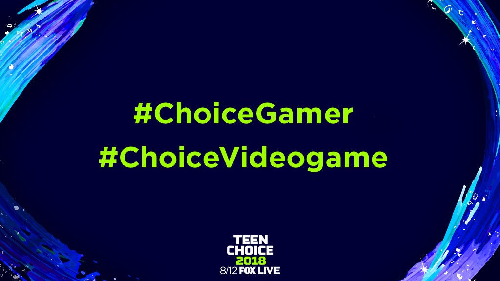 TeenChoiceFOX's tweet photo. Tell us which #ChoiceGamer and #ChoiceVideogame took it to the next level in 2018! ๐ฎ #TeenChoice https://t.co/jklQHaTi7T