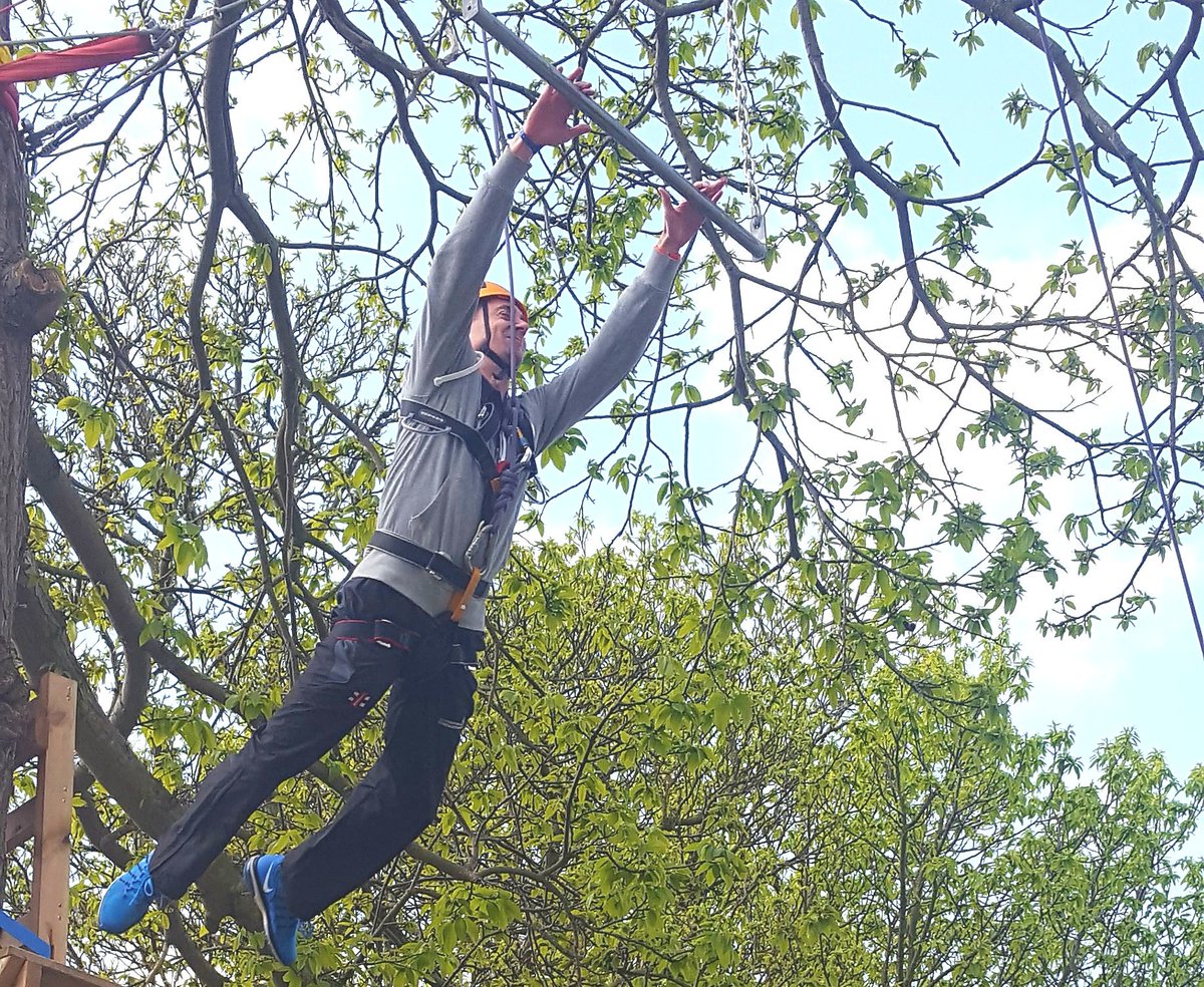 BBMaMaths's tweet photo. Mr sweetman jumping for the trapeze at PGL bawdsey manor! Great funnwith the year 8 students over the last 3 days! https://t.co/hlPRE1fRiU