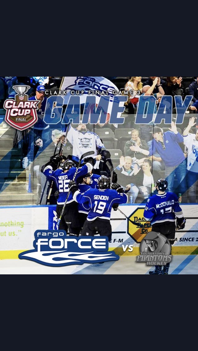caryeades's tweet photo. Game 3 of the best of 5 @USHL CLARK CUP FINAL goes 2nite at 7pm ET in Youngstown. The series is tied 1-1. @FargoForce FANATICS who have not made the trek to Ohio can watch the game @ScheelsArena or on https://t.co/fXQTsOpAkV 
#roadwarriors #inpursuitof🏆 https://t.co/OXS5G6lX1B
