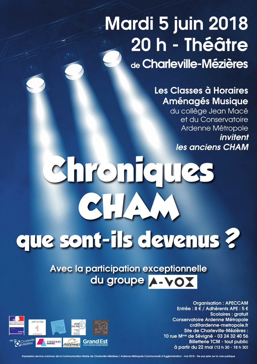avoxofficiel's tweet photo. 💥 5 JUIN 💥
🤜🏼 @avoxofficiel x the WILD 08 CREW 
🤜🏼 100 crazy choristes
🤜🏼 5 titres en exclu pour clôturer le concert des CHAM au Théâtre de Charleville-Mézières
🤜🏼 infos et résa : 0324324450 / @VilledeCMz https://t.co/cPsCbw7MOz