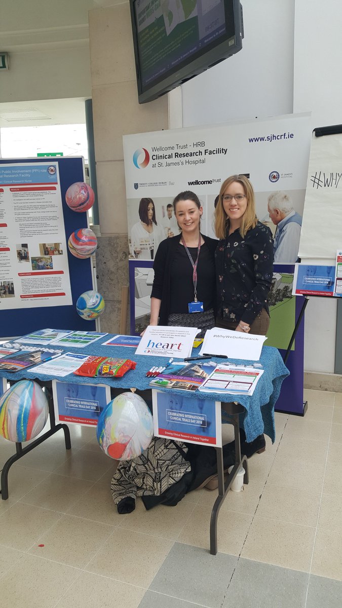 Raising awareness of clinical trials at @stjamesdublin on #ClinicalTrialsDay #iamresearch #WhyWeDoResearch #ICTD2018 @NollaigBourke @TCDTMI