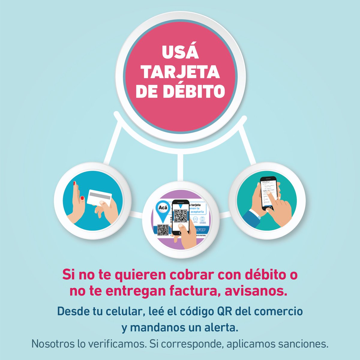 ARCA_informa's tweet photo. ¿Saliste y no te aceptaron tu tarjeta de débito como medio de pago o te ofrecieron un descuento por pago en efectivo? Por favor, informanos para poder alertar al comercio> https://t.co/8JejyYbMjT #UsáDébito https://t.co/8Kwa5nMzFG