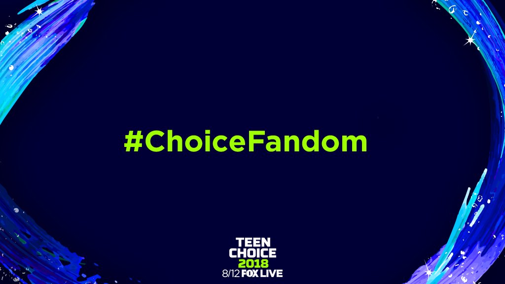 TeenChoiceFOX's tweet photo. Is your fandom the #ChoiceFandom of 2018? Let us know with a tweet! ✊ #TeenChoice https://t.co/txKlD81zHC