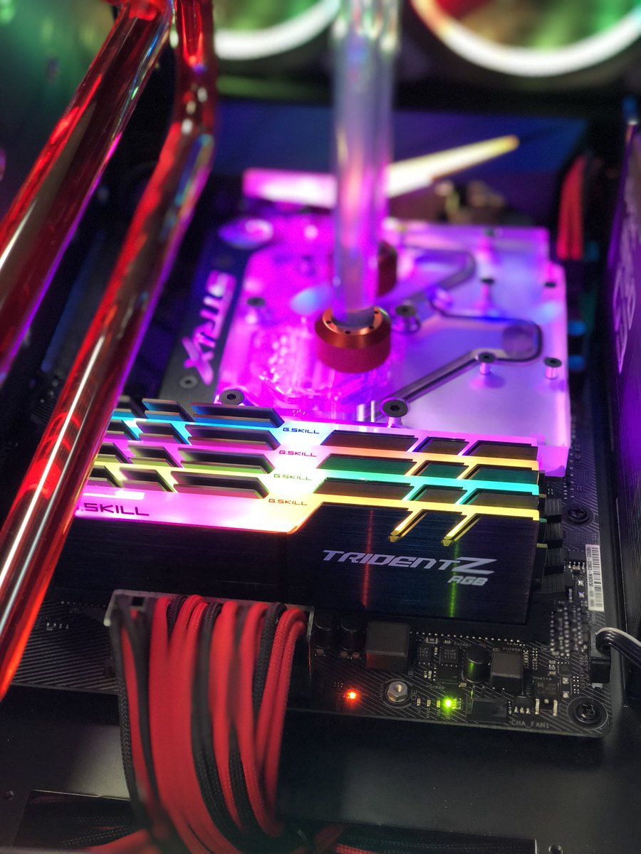 RETWEET this for a chance to win one of FIVE $10,000 Extreme Gaming Rigs. @CybertronPC #IntelRigChallenge
 
Here's a shot of the Strix Z370 board and it's dual Poseidon GTX1080Ti's you can see the X299 in the background.
 
#CLXGaming #evokethegods