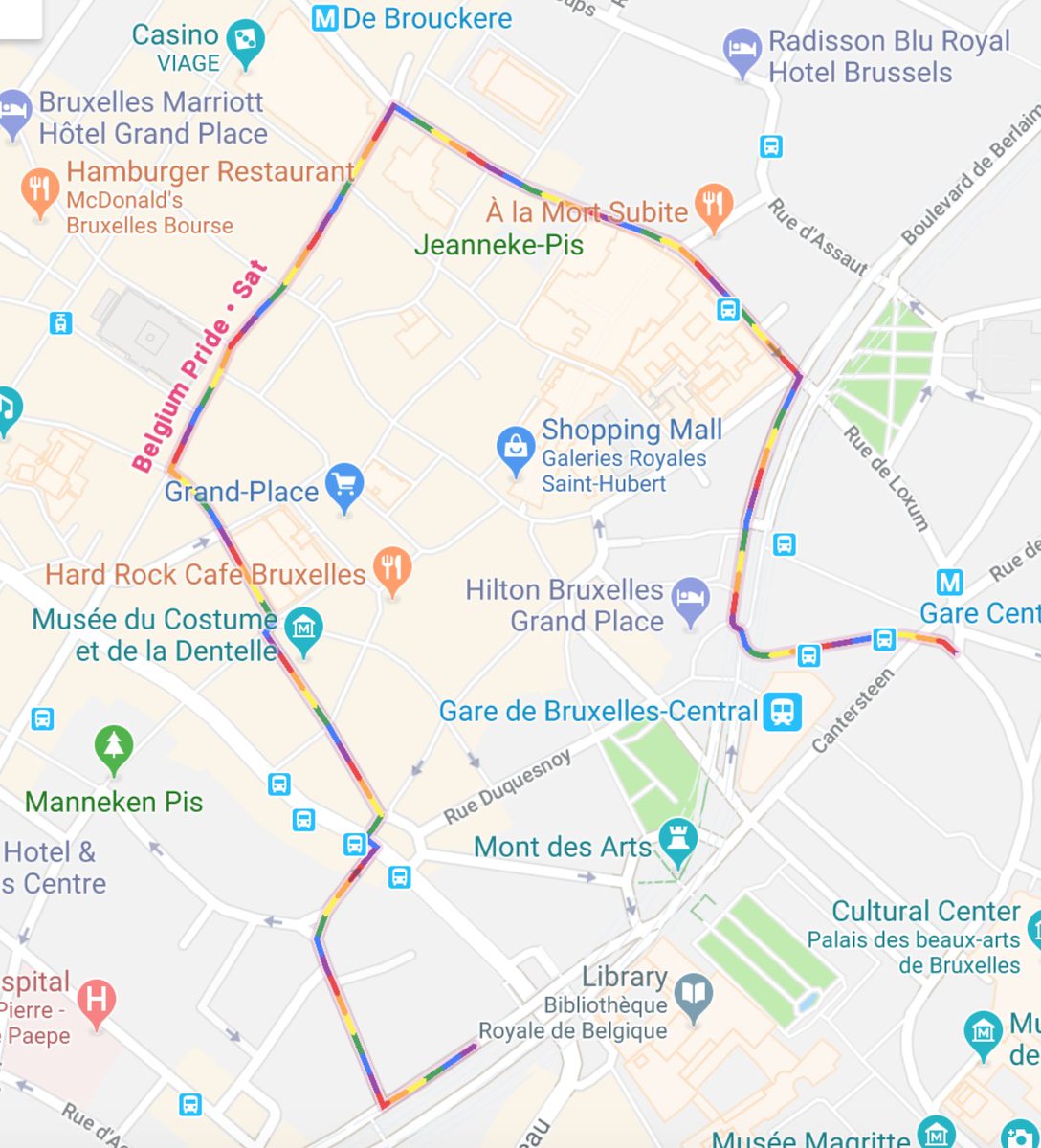 gij1995's tweet photo. Als iemand zich afvraagt welke route @TheBelgianPride dit jaar volgt, gewoon even naar Google maps gaan π¬π³οΈβπ #HoeCoolIsDa? https://t.co/hrOFAcWl4v