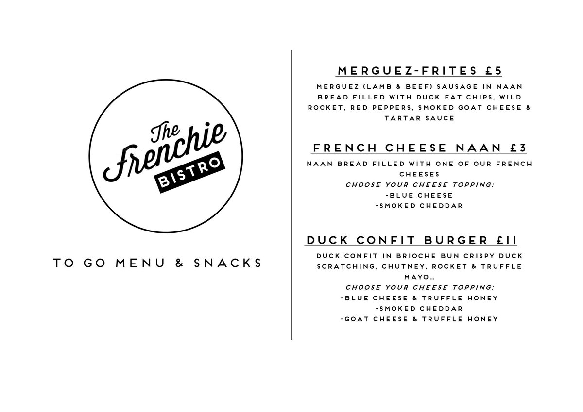 thefrenchieuk's tweet photo. Don't miss our new range of snacks at The Frenchie Bistro, affordable for everyoe and great 😋 https://t.co/nCfWIun5Dk