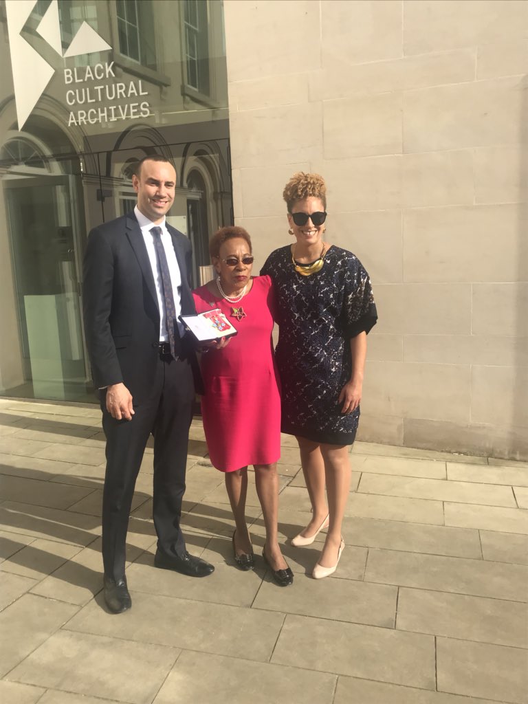 bcaheritage's tweet photo. Dawn Tweet 

BCA team raise a glass for Dawn Hill CBE, Chair of Black Cultural Archives on the day of receiving her award. Congratulations. #bcaheritage #NewYearsHonours @chillcreate1 https://t.co/3B0gheQWnc