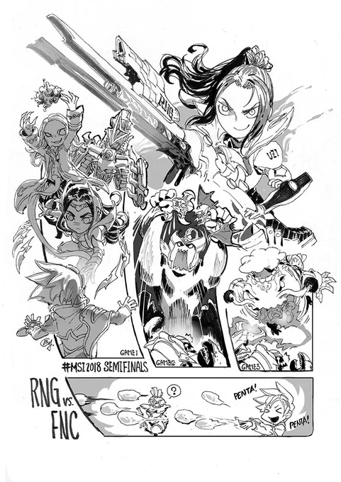 An illustration about the result of RNG vs FNC / Semifinals in #MSI2018 !!
#leagueoflegends #royalnevergiveup #fnatic 