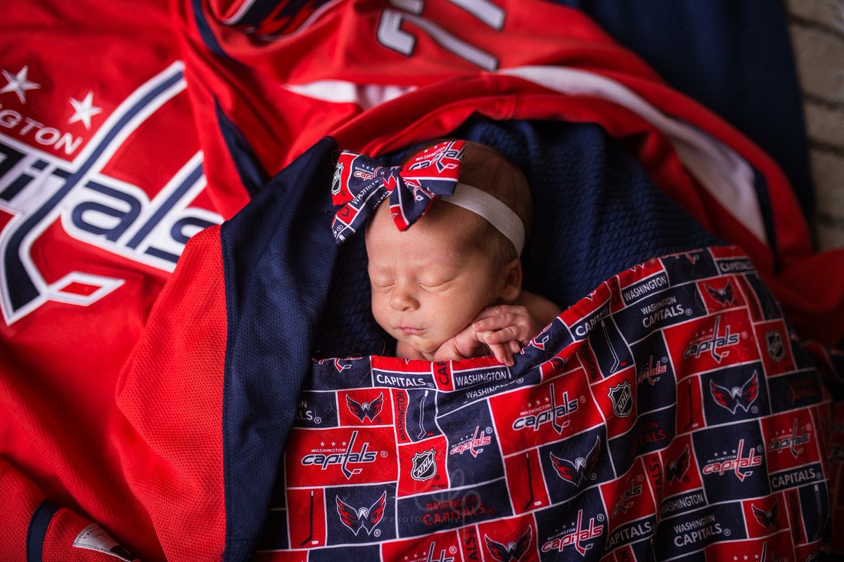 VBKen's tweet photo. @Capitals @TJOshie77 .... Our 2 week old is new to the world, buy already Rocking the Red and has a favorite player #ALLCAPS #77Oshie #GoCaps #AllisonLeigh https://t.co/yt3wWlvsdb
