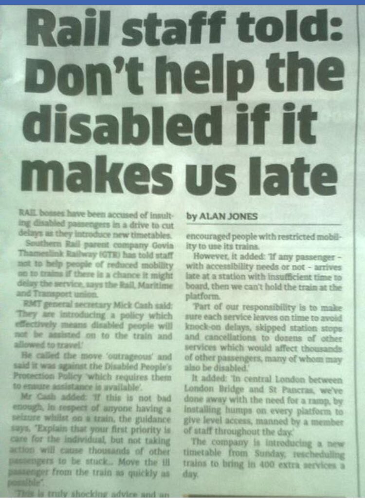 ConsiderUsEqual's tweet photo. I’ve just found this on Facebook and I think it’s absolutely disgusting!Please retweet if you agree #Disabled #DisabledVoices #Disabledrights #Campaigning #Disabledaccess #Railway https://t.co/Mx9I9COS2q