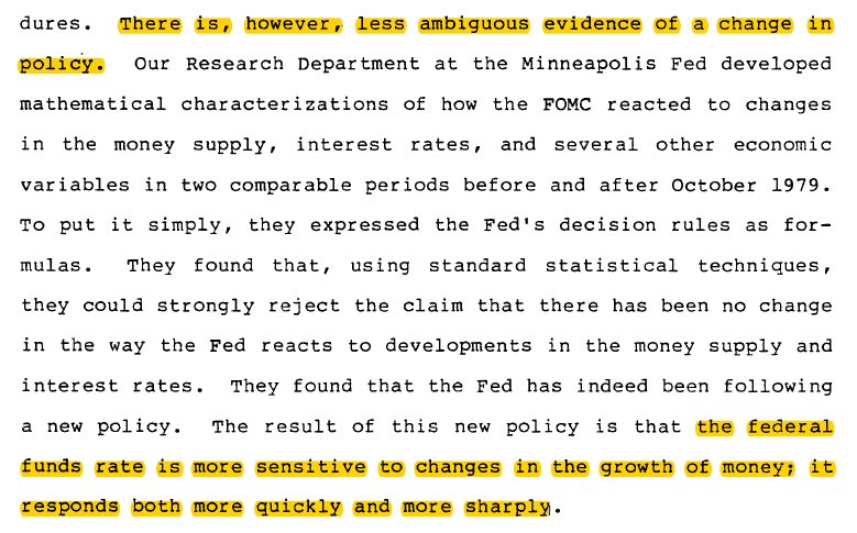 14/ Next chair, Corrigan (80-84) had ≠ style: PhD econ Fordham 71, NY Fed, assistant to Volker & Basel Committee chairman, yet busy implementing banking pricing & deregulating acts. Didn’t like to go in the details of the work carried by his “research dpt” in his speeches.