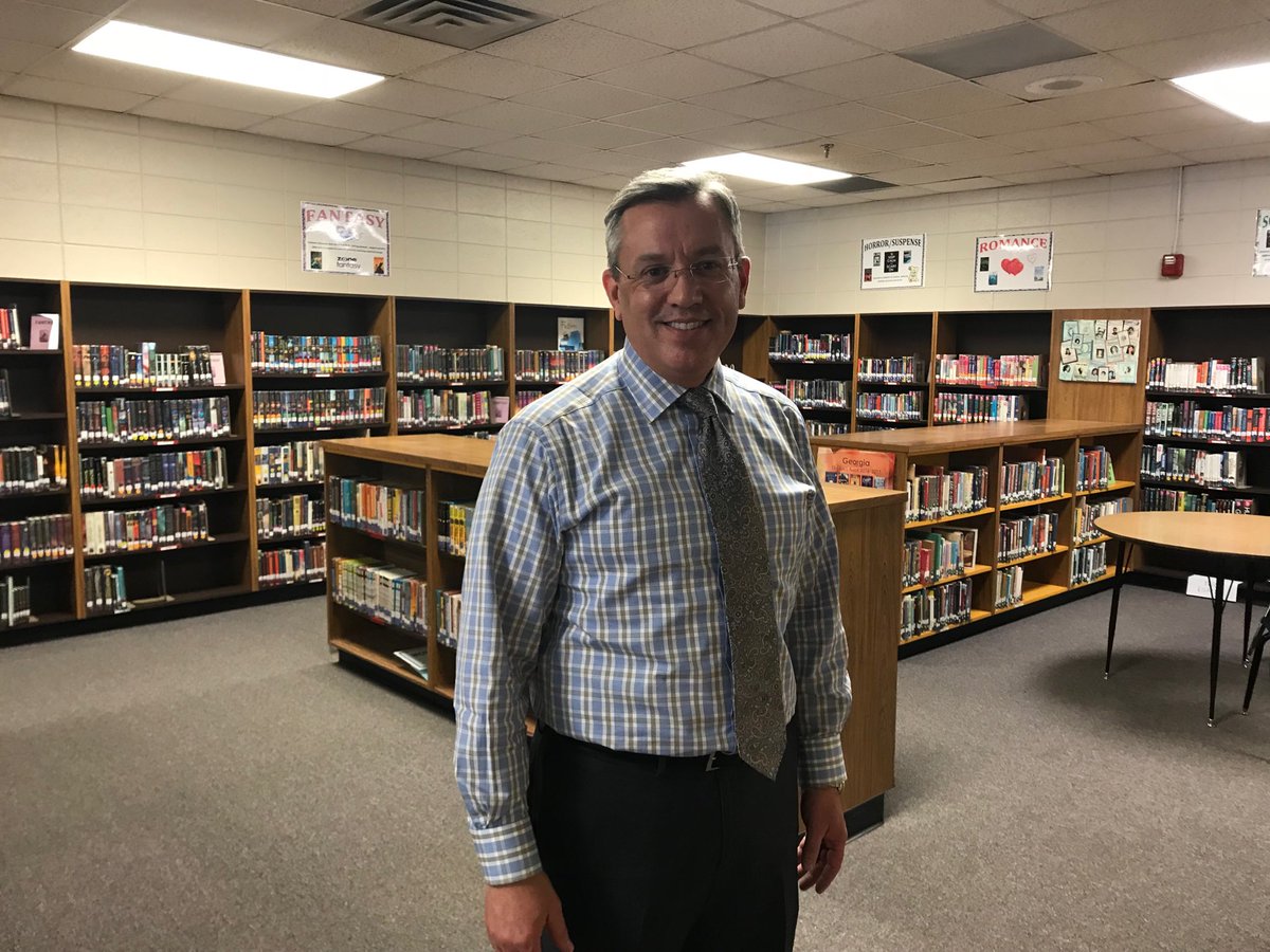Welcomed and introduced new principal Mr. Nelson to our school!