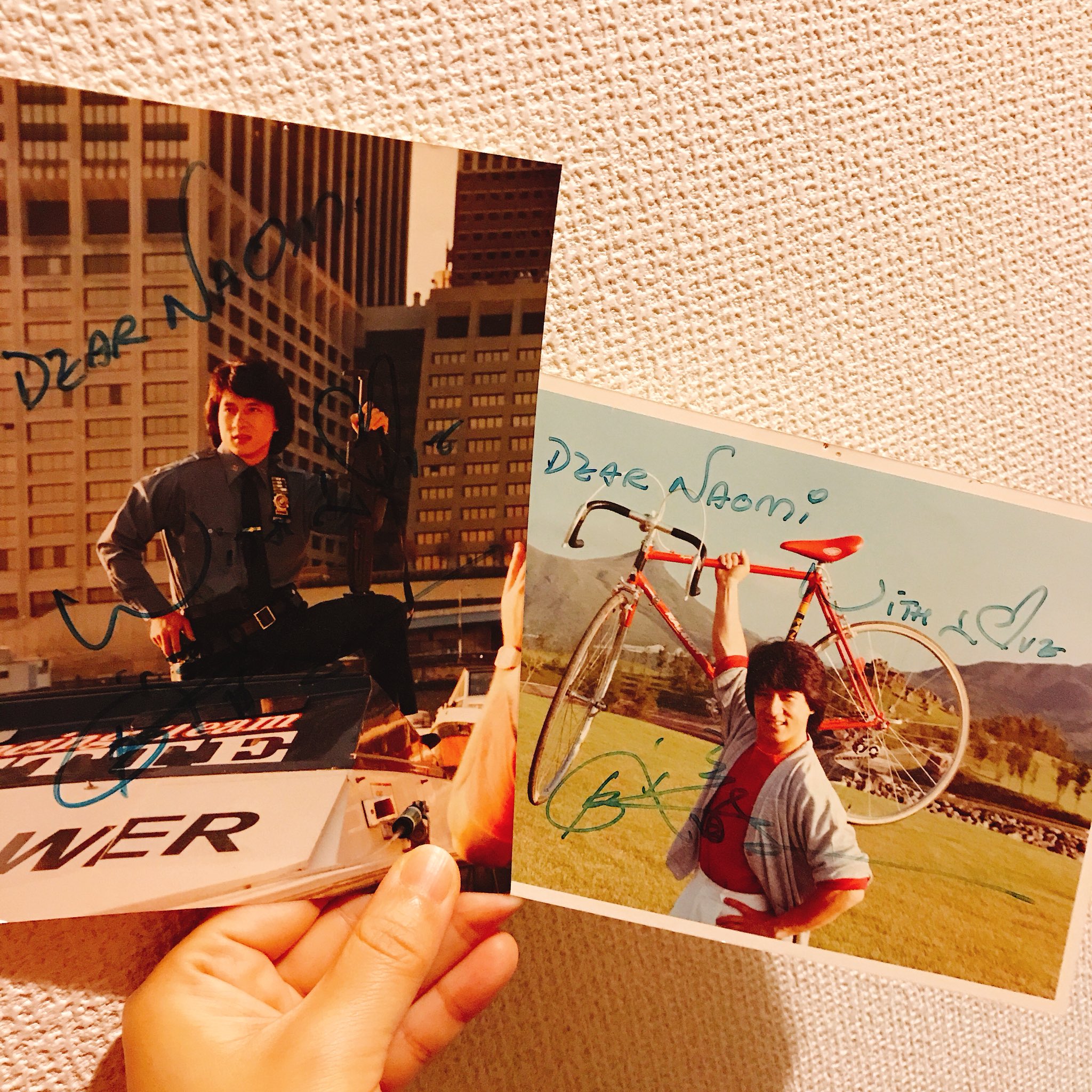 ジャッキーチェン 直筆サイン入り日付けメッセージ入り実着用