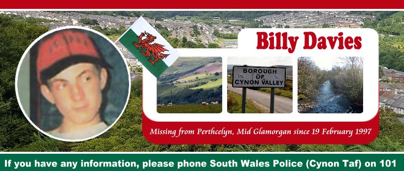 MisPersSupport's tweet photo. Our #SaturdayShare this week is for Billy Davies who was 16yrs old when he went missing on 19 Feb 1997 from #Perthcelyn https://t.co/tHBHOjpAKn #FindBilly ##DamiensLaw https://t.co/AQBPJU3xjh