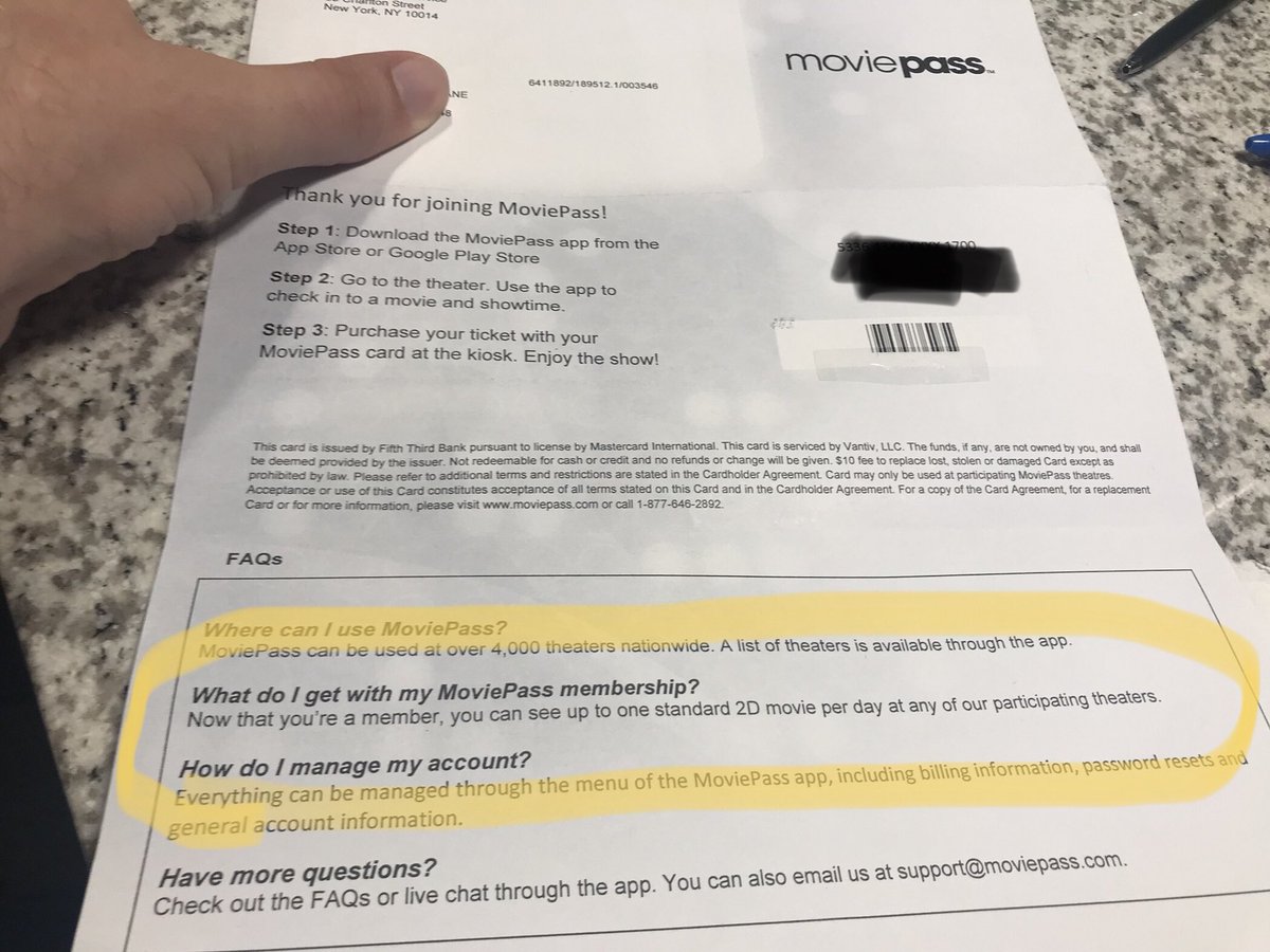 sabrescarguy9's tweet image. Hey @MoviePass explain this! When I signed up it said 4 movies but the paper work YOU sent me said a movie a day! I figured cause YOU sent me sayin it is a movie a day it was changed. Now I’m being told no. #moviepass #fraud #falsedocuments #lies #youwontdoanythingforme #stupid