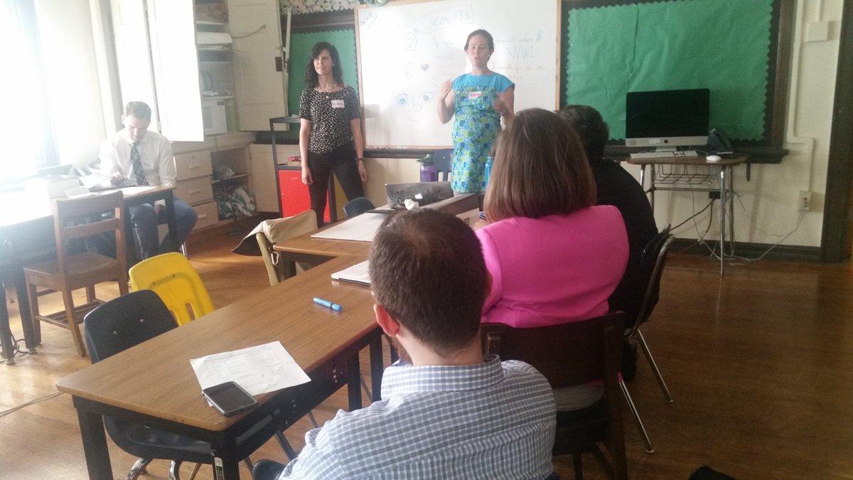 MissCThompson's tweet photo. Numeracy across the curriculum with Liz and Marina from @SLA_Beeber and @WorkshopSchool. #WmPennPD @InqSchls https://t.co/xXr5xeCbFo