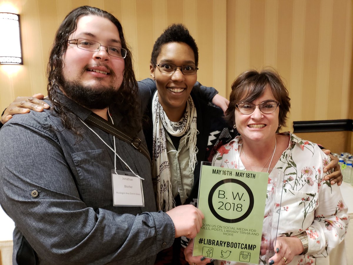 illraith's tweet photo. Three of us on the final day of our boot camp. #librarybootcamp https://t.co/2uX7oofHmM