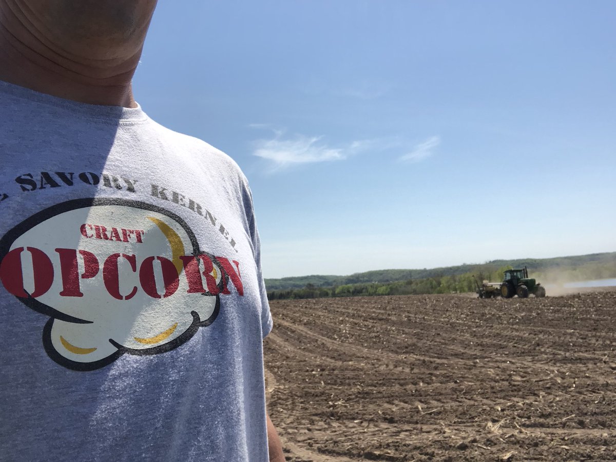jmansjeep's tweet photo. Ironic, planting corn in a popcorn shirt. https://t.co/nEYCzeJWR3