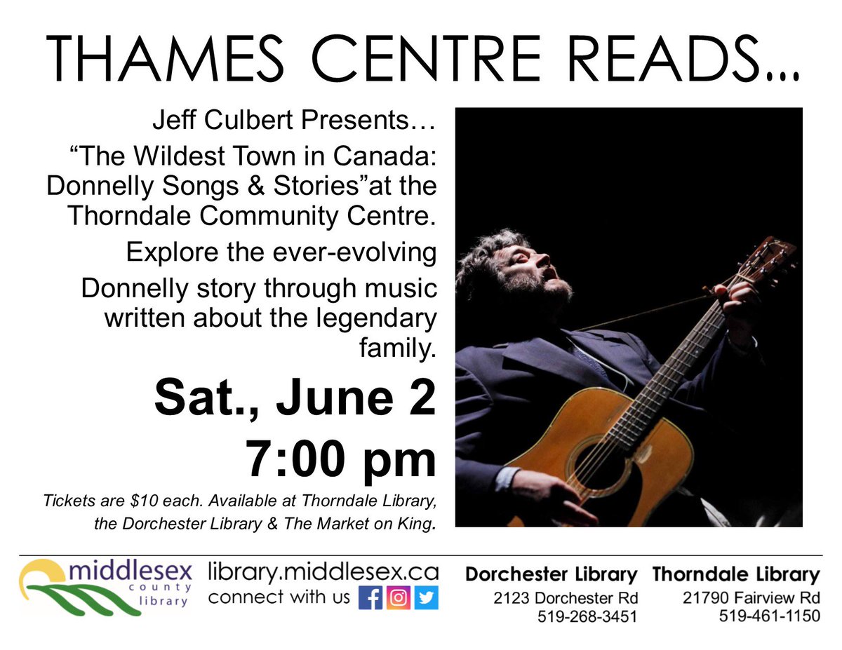 EEMoxam's tweet photo. Hey @CBCAfternoonDr Middlesex County Library has a cool event coming up just north of the city, we would love it if you could share! https://t.co/M7dqPFAUUb