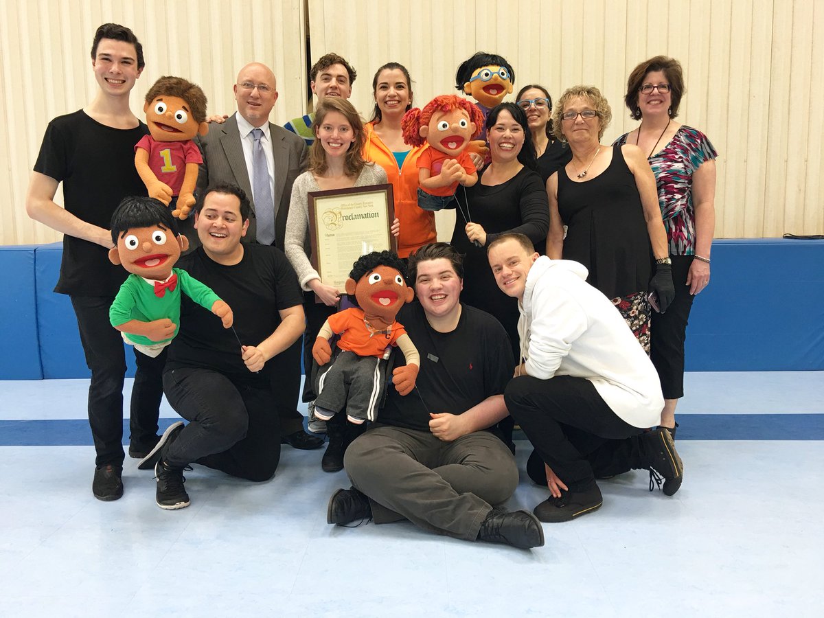 westchestergov's tweet photo. Off-Broadway musical @AddyandUno, a new musical about disability, friendship and kindness, performs at Wampus Elementary School. The Director and CEO for the Office of People with Disabilities, Evan Latainer and Anna Masopust attend to honor the playwright Bonnie Gleicher. https://t.co/1VyaKe1BK3