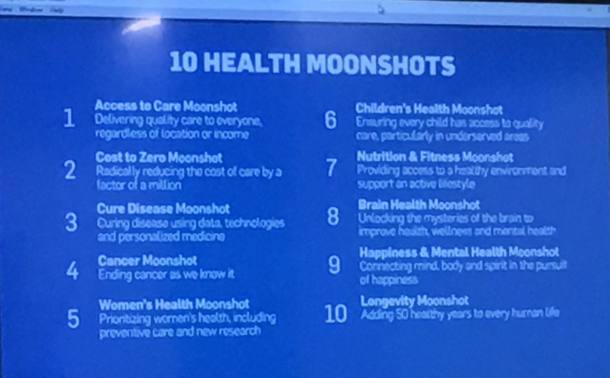 benatgeo's tweet photo. 10 healthcare moon shots from Startup Health #EntreFEST2018 https://t.co/4mXfiCJ8Im
