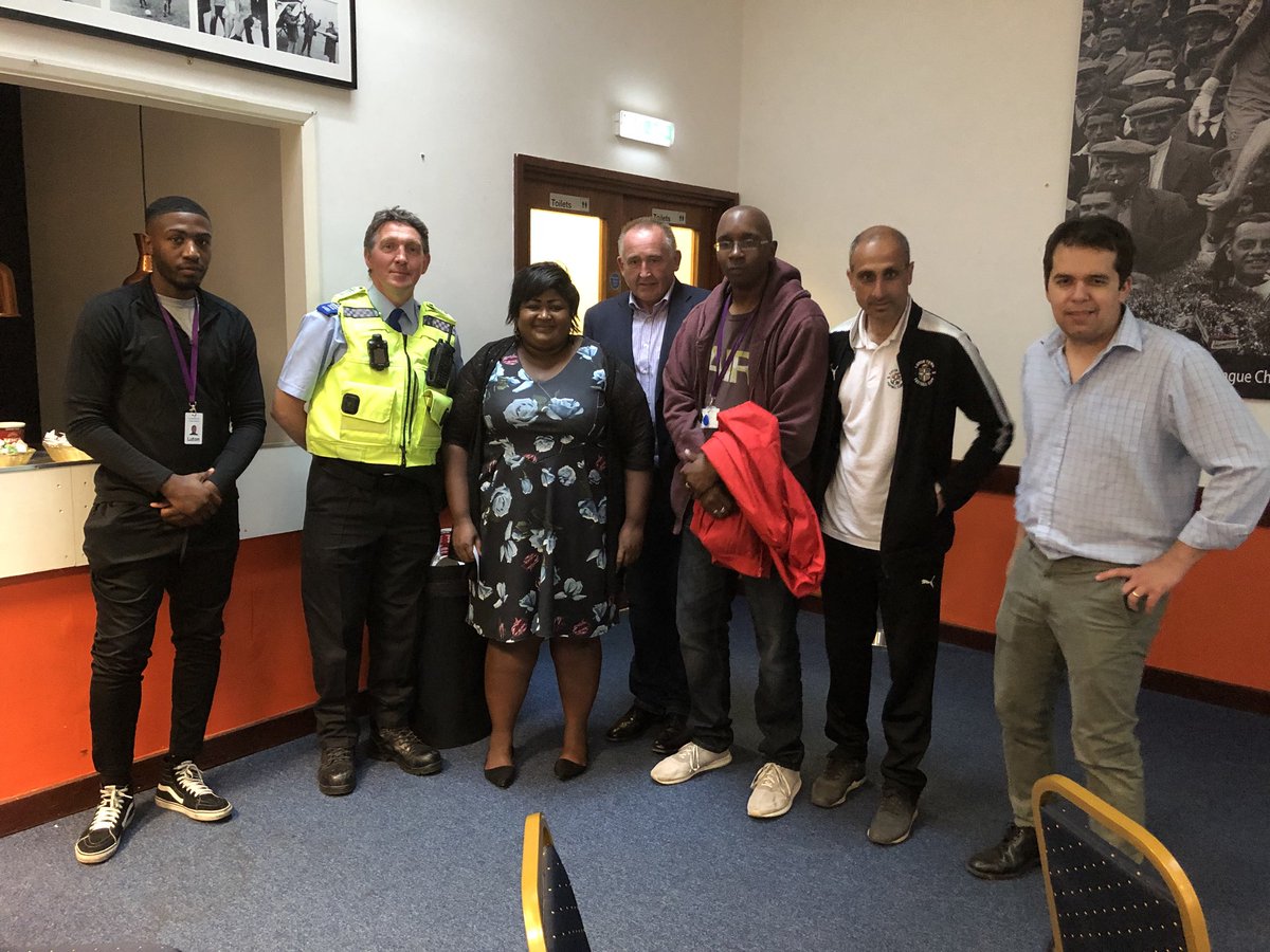 LutonSCS's tweet image. Young people from as far apart as  Luton / Milton Keynes/ London come together to hear Isaac’s story  - a young life cut short due to knife crime- before The LTFCT Kicks tournament now at Kenilworth Rd