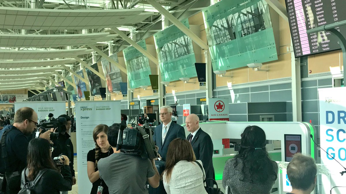 NZinOttawa's tweet image. At @yvrairport to support launch of the latest high-tech baggage drop system.  A world leading collaboration between #Glidepath and #YVR. 🇳🇿🇨🇦 @NZTEnews