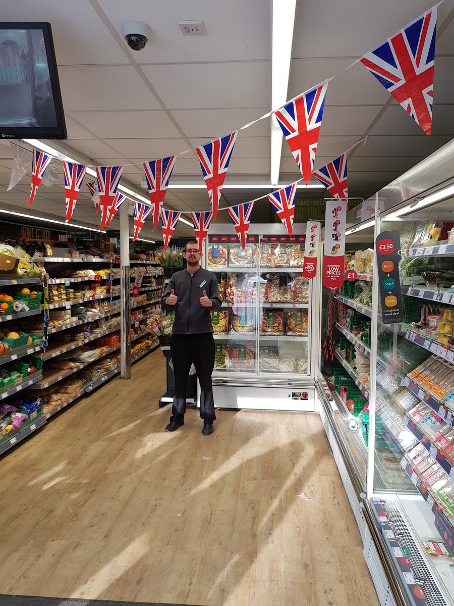 delphcoop's tweet image. Good evening ! We asked, you answered ! Decorations have gone up in store ! Call in tomorrow to enter the kids into our 'Make Your Own Flag' competition. More info tomorrow. #RoyalWedding #TheCoopWay