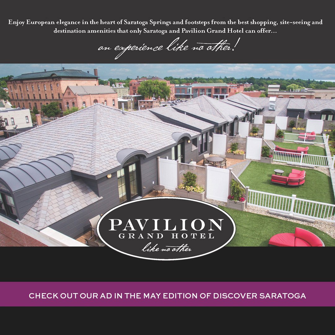 Discover all that our hotel and Pavilion Square has to offer in this month’s issue of the Saratoga Destination Guide #PavilionGrandHotel #LikeNoOther #hotel #Saratoga #SaratogaSprings #bluepeacockbistro #bistro #restaurant #lunch #breakfast #PavilionSquare