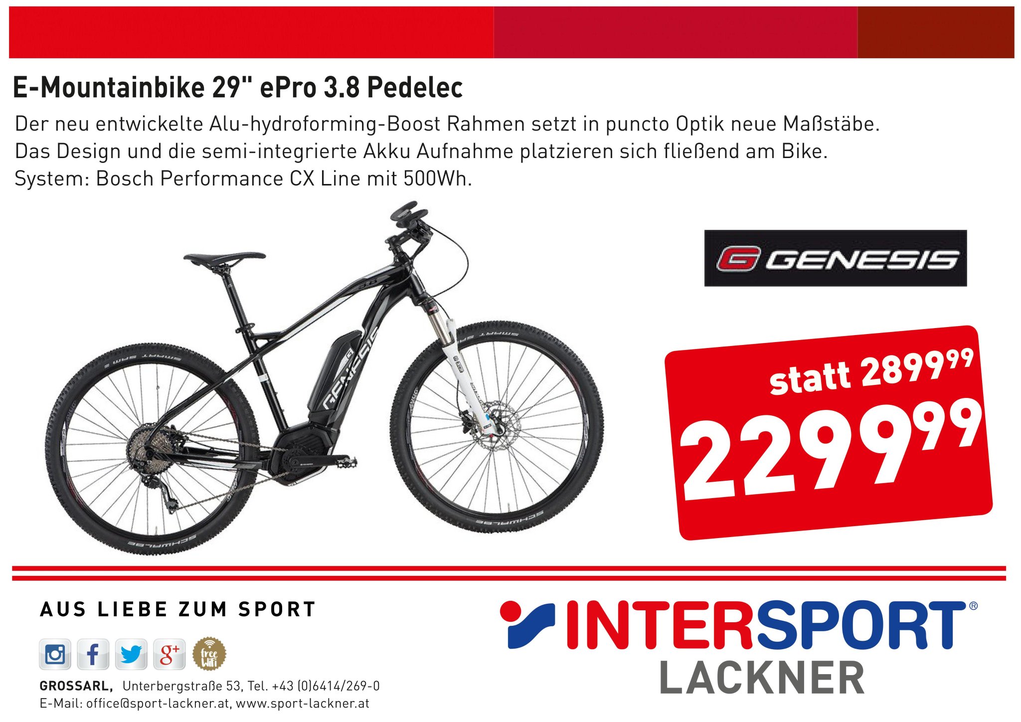 intersport genesis bike