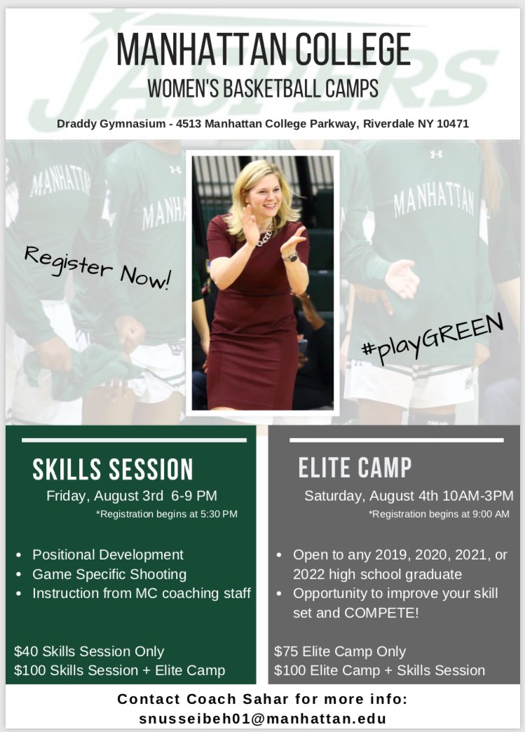 Manhattan_WBB's tweet photo. โซ๏ธ ๐จCamp Alert๐จ โซ๏ธ
Skills Session ๐ Friday, August 3rd
Elite Camp ๐ Saturday, August 4th
๐๐ฝDraddy Gymnasium๐ฝ๐
Save your spot by registering today & come get better with the Jaspers!
Check out the flyer for details๐ https://t.co/a5jI6WNXFI