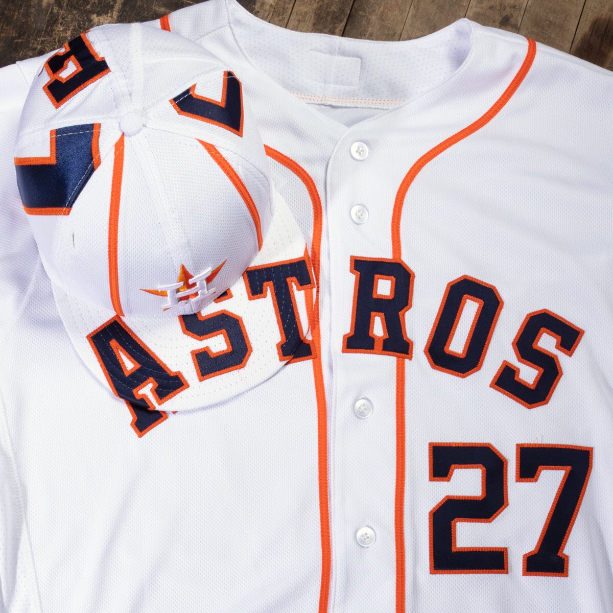 Men Houston Astros #27 Jose Altuve White 2017 World Series Champions Jersey