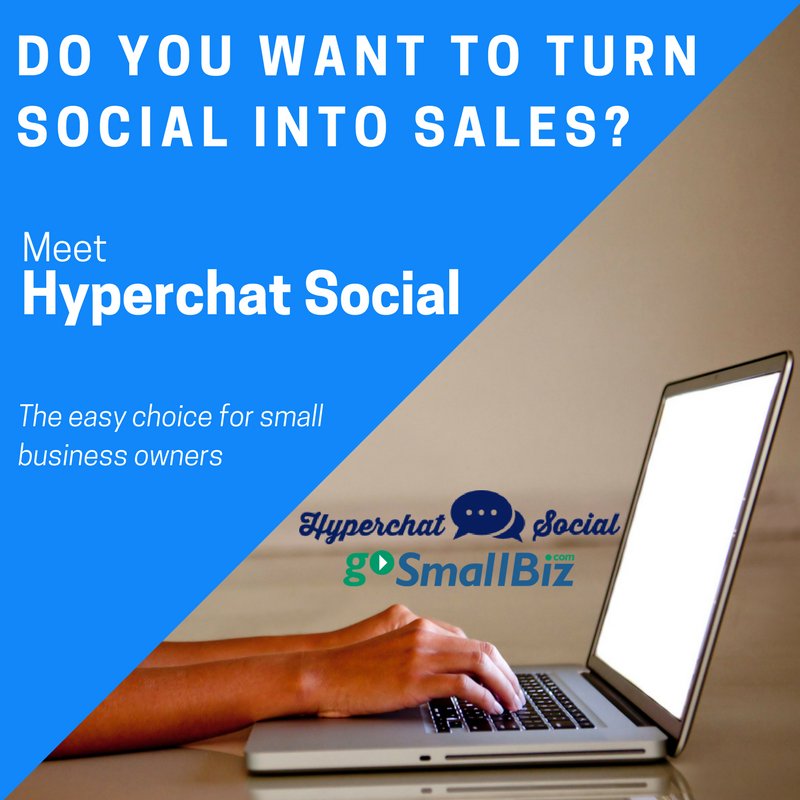 GoSmBiz's tweet photo. Turn your social into sales, with @hyperchatsocial. https://t.co/jjF3iWsDqB #GoSmallBiz #SmallBusiness #SmallBusinessSupport #SocialMedia #SocialMediaManagement #HyperChatSocial https://t.co/OODFC2Ms7C