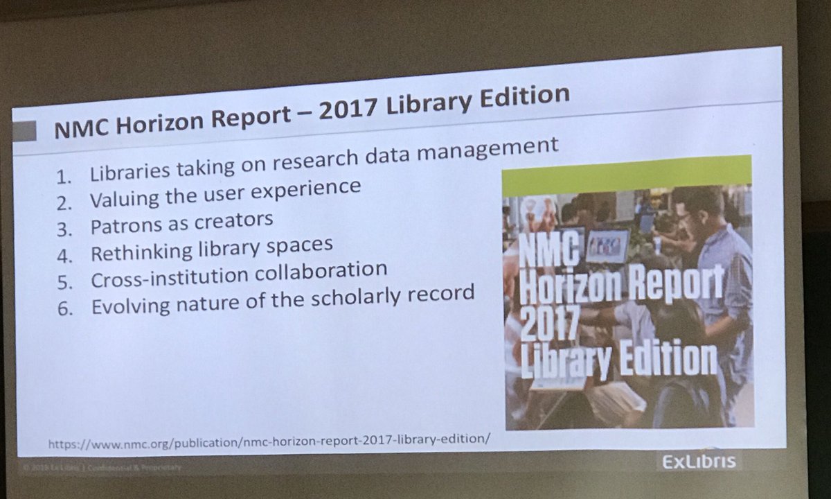 HonoluluHuffman's tweet image. Future Library Trends #futureoflibraries @ExLibrisGroup