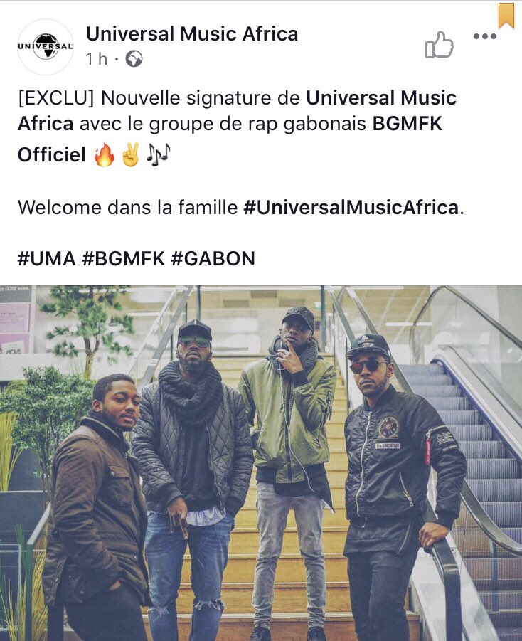 NgBling's tweet photo. C'est la première fois que des artistes Gabonais signent en major.  
Félicitations les gars.  C'est le Gabon qui gagne.  Je souhaite que cette première signature ouvre les portes aux artistes Gabonais. 
#Fier
#Felicitations 
#BGMFK
#241
#AFRICADREAM 
#Lechoooc https://t.co/b9Cu0nubzN