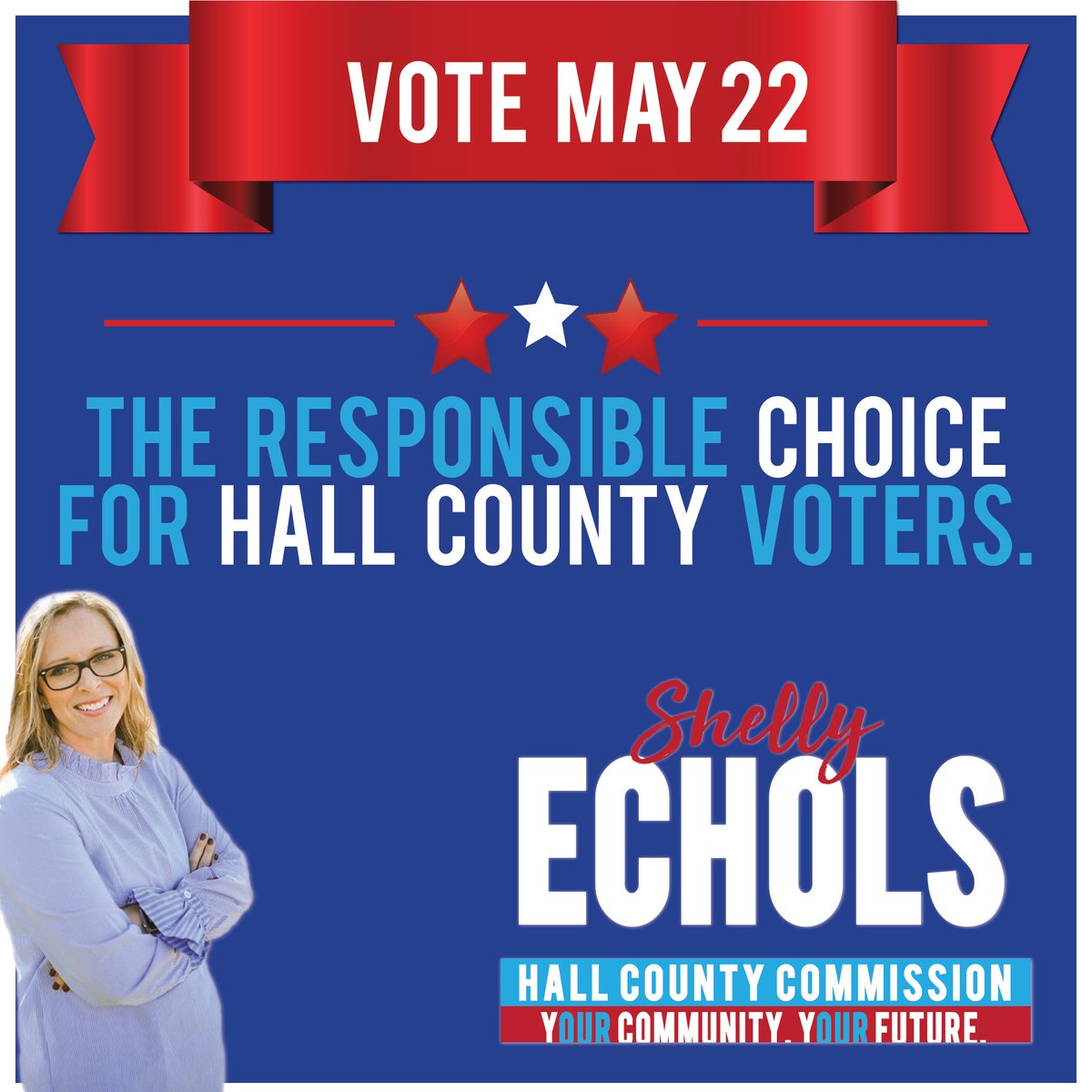 There's still ONE more hour left for Early Voting at the Hall County Government building. Polls close today, Friday, May 18th at 5 pm. | Polls reopen Tuesday, May 22 morning at 7 a.m. for election day. #StandWithShelly