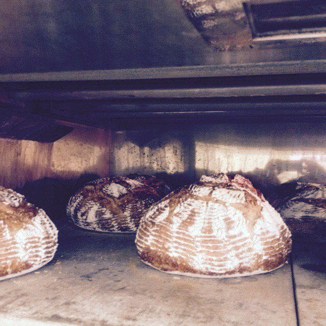 Baking our hearts out getting redy for the opening @CityMarket104 tomorrow #real bread #yegfood #riseagaindauphine