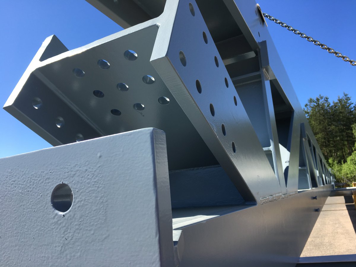 ruukki's tweet photo. Had the opportunity to visit Ruukki factory in Ylivieska. Heavy steel structures for bridges and buildings.  See more about bridges: https://t.co/Vt3TSitnKr  #easybridge #bridgesconnect #ruukki #steelstructures #ylivieska #knowledgefromfinland https://t.co/q4FP157L7f