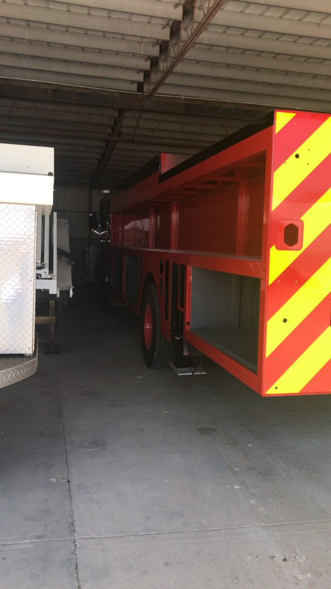 Va tomando forma nuestro nuevo portaescalas Q-7, quien pronto estara en servicio para toda la comunidad!!!! 🚒🚒🚒