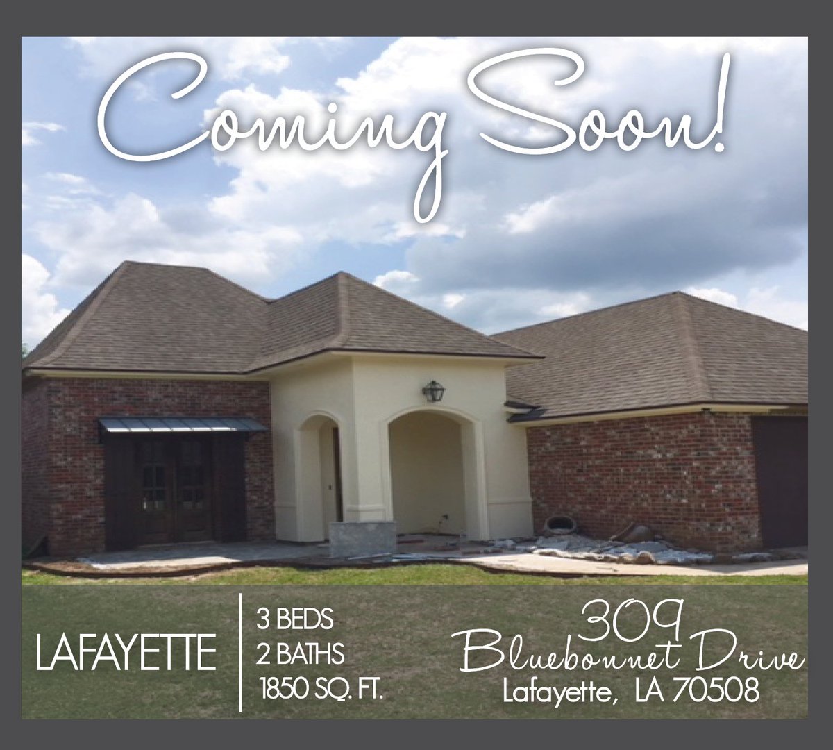 breauxknows's tweet photo. 💥COMING SOON: 309 Bluebonnet Drive
🏡 3 Beds | 2 Baths | 1850 Sqft
✅ Updated home with nice curb appeal that will have a nice price! No flooding!!
☎️ Call/text for more information (337) 761-6200 #breauxknows #reidknows #allyouneedisreid #lafayetterealestate #comingsoon https://t.co/7cD0doW0Rp