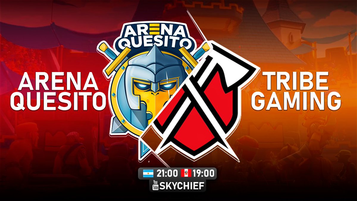 SUPER DIRECTO!!! EN MI CANAL
📆 Hoy, Viernes 17/05/18 🕧 19:00pm🇵🇪 21:00pm 🇦🇷  
⚔️ <a href="/ArenaQuesitoGG/">Arena Quesito</a> 🆚  <a href="/TribeGaming/">Tribe Gaming</a>
🏆Amistoso
📺Caster : @SkyChief_1