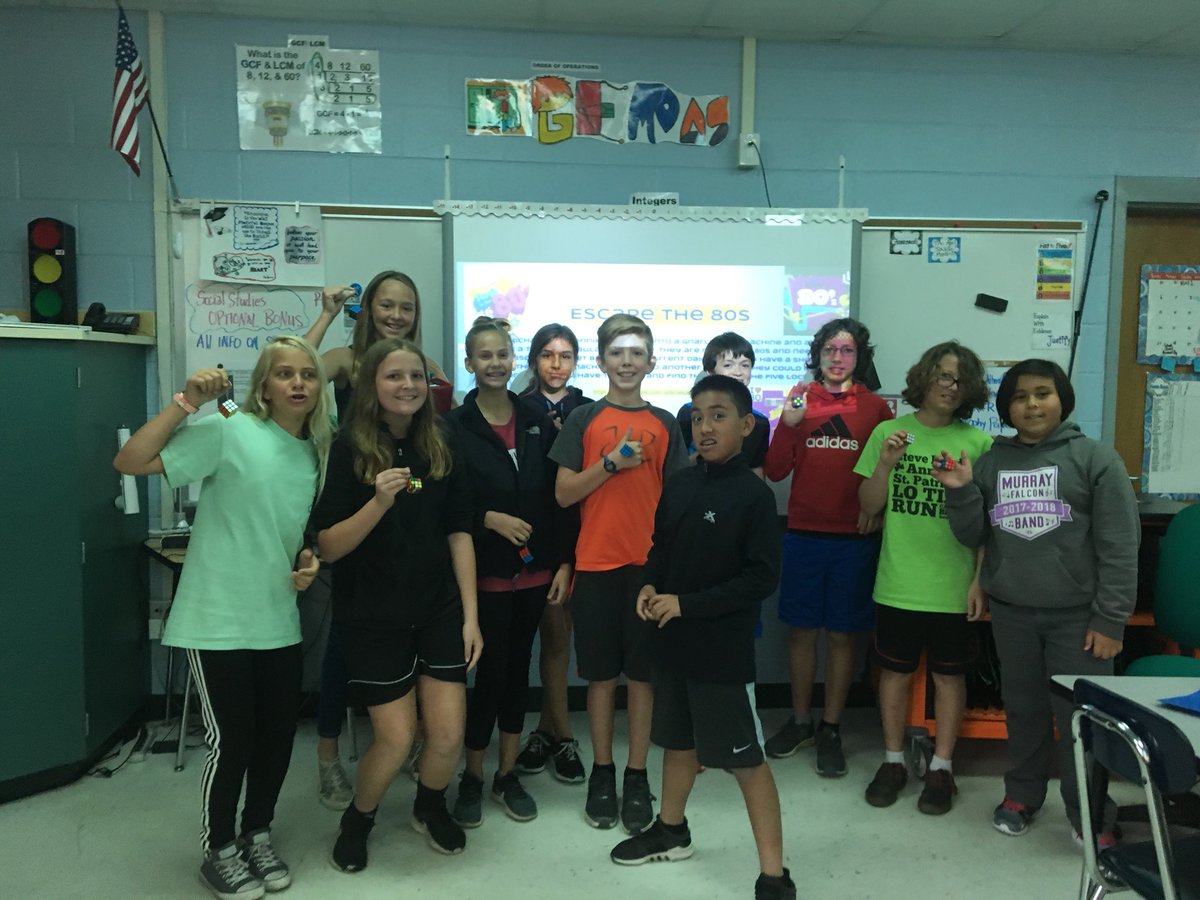 Amosbeech's tweet photo. Digital “80s Escape” to review algebraic expressions! Next week we will be ‘Stuck in the 70’s’with algebraic equations!#CharlesPMurray #eclipsethinking https://t.co/JoxAXyKIP6
