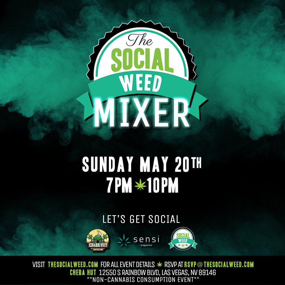 skcreativegroup's tweet photo. Stop by @chebahut_sahara on Sunday from 7 pm - 10 pm to get social with @thesocialweed !
โช๏ธ
โช๏ธ
#Thesocialweed #sofakingcreativegroup #sofakingcreative #skcreative #cannabis #cannabiscommunity #cannabisculture #legalizeit #highlife #highsociety https://t.co/zEPpPRqypB