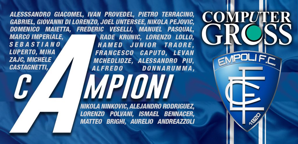 ComputerGross's tweet photo. Computer Gross e @EmpoliCalcio una pArtnership da Serie A!
#SerieA #cAmpioni #SiamoDiUnAltroPianeta #TuttiAlCastellani #AvantiAzzurro #empolifc #empolifc1920 #empolifcofficial #LatredicesimA #yeswecan #yeswedid #dA20AnniInsieme #20AnniDiSuccessi #pArtnership #festeggiamolA https://t.co/UfgyepiAbD