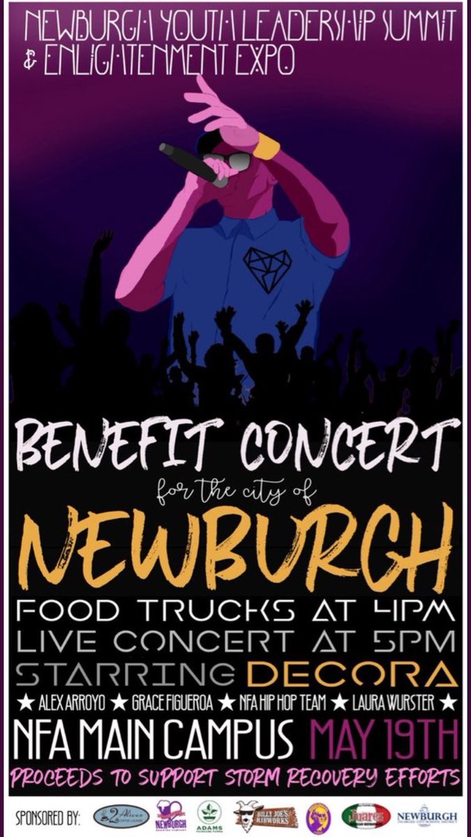 TOMORROW IS THE DAY!  My classmates and I have all been working so hard to bring awareness to the history and great things going on in Newburgh! Make sure to come to the benefit concert being held at NFA Main campus!! #Newburgh #Excelsior #Ptech