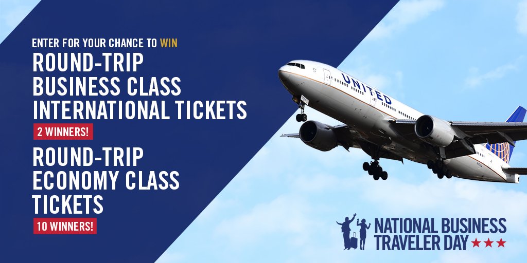 DYK that <a href="/united/">United Airlines</a> is providing 2 winners a round-trip #BusinessClass international ticket &amp; 10 winners a #United round-trip #EconomyClass ticket? 🎟 It's the LAST DAY to enter #NBTDay's Business Traveler Dream #Sweepstakes for your chance to win: bit.ly/2FPGvqS!